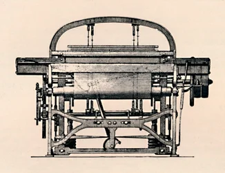 Vista frontal do tear de potência, 1836, 1904