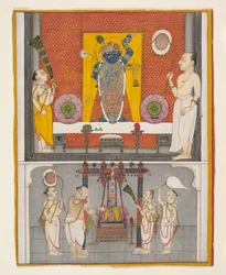 Sacerdotes diante de Shri Nathji, ca. 1820