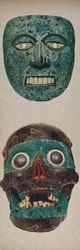 Culturas primitivas em máscaras rituais e festivais - Quetzalcoatl e Tezcatlipocaa, c1935