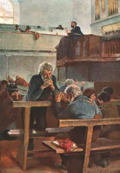 Metodistas Primitivos em Oração, c1889, c1902.