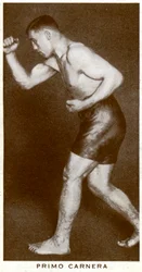 Primo Carnera, boxeador italiano, 1938