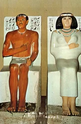 O príncipe Rahotep e a sua esposa Nofret, Egipto, IV dinastia