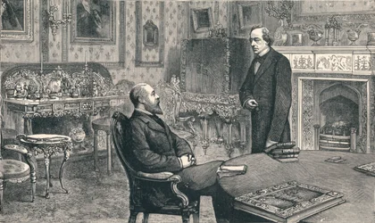 Príncipe de Gales visitando Lord Beaconsfield em Hughenden Manor, 1896