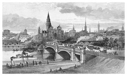 Princes Bridge, Melbourne, Victoria, Austrália, 1886