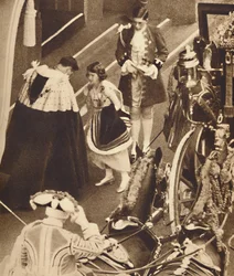 Princesa Elizabeth administra o trem, 12 de maio de 1937