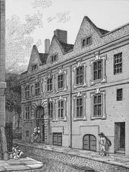 Entrada principal para Leathersellers Hall, cidade de Londres, 1801 1911
