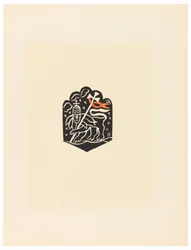 Gravura, vinheta, prancha X, Etiópia, ou Cristo, Nossa Senhora e os santos, tal como os vi nas iluminuras de antigos códices etíopes, portefólio, 1920