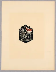 Gravura, vinheta, prancha X, Etiópia, ou Cristo, Nossa Senhora e os santos, tal como os vi nas iluminuras de antigos códices etíopes, portefólio, 1920