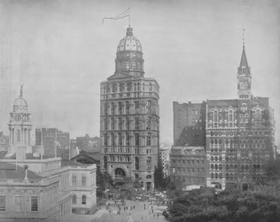 Printing House Square, Nova Iorque, c1897.