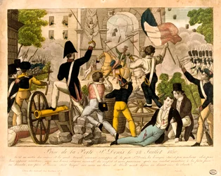 Retirado de Porte St Denis em 28 de julho de 1830, Revolução de 1830, Paris