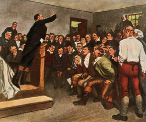 O professor Steffens desperta sua audiência para lutar pela liberdade, 8 de fevereiro de 1813, 1936.