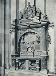 Reitor Murrays Tomb 1624 no extremo leste da capela, 1926