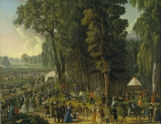 Festas públicas em Maryina Roshcha em Moscou, década de 1840