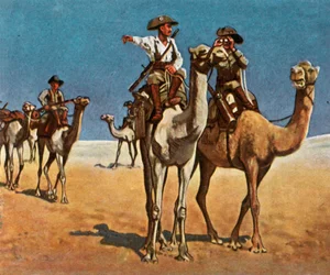 Perseguindo os Simon-Copper-Hottentotts no deserto de Kalahari, 16 de março de 1908, 1936.