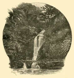 Quedas de Pyrddin, Vale de Neath, 1898.