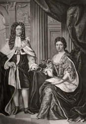 Rainha Ana e Príncipe George da Dinamarca, final do século XVII ou início do século XVIII, 1906