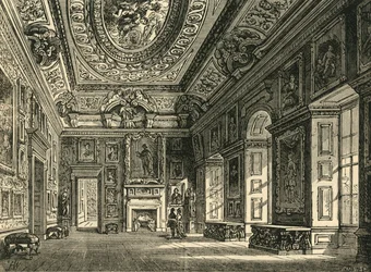 Sala de estar da rainha Carolines, palácio de Kensington, c1876.