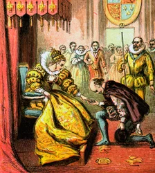 Rainha Elizabeth e Shakespeare, século XVI, c1850