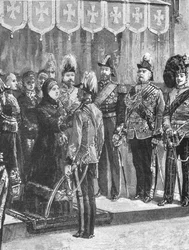 Oficiais de decoração da rainha Victoria ... em Windsor, 8 de dezembro de 1879, 1901.