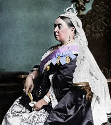 Rainha Victoria em trajes cerimoniais em seu Jubileu de Ouro, 1887 1951.