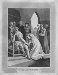 Rainha de Ricardo II. Interceptação pela vida de Sir Simon Burley, 1838