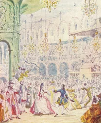 Randulph e Hilda dançando na Rotunda em Ranelagh Gardens, 1842, 1903