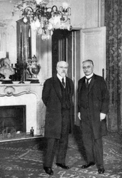 Raymond Poincare, político francês, 1920.