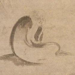 Lendo um Sutra ao luar, ca. 1332.