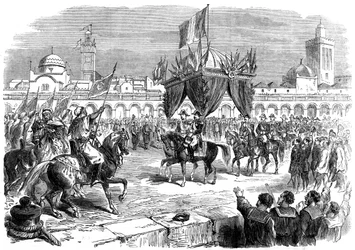 Recepção do imperador da França no cais de Argel, 1865