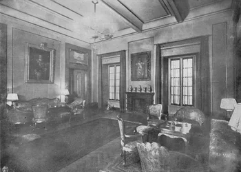Sala de recepção para a visita do rei Victor Emmanuel III e da rainha Elena da Itália ao Cairo, c1933.