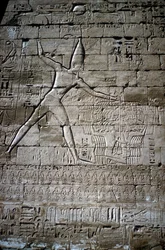 Alívio de Ramsés III ferir inimigos, Templo Mortuário de Ramsés III, Medinet Habu, c1200BC