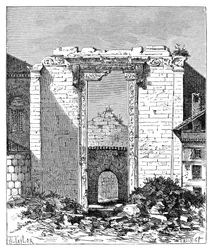 Restos do Templo de Augusto e Roma, Ancyra Ankara, Turquia, 1895