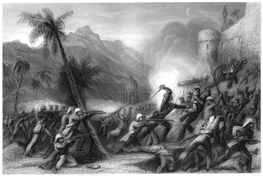 Repelindo uma surtada antes de Delhi, 1857, c1860