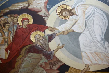 A ressurreição. Jesus, Adão e Eva Vienne Autriche