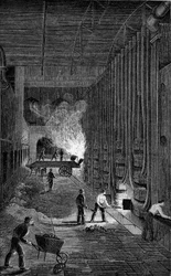 Casa da retorta, Imperial Gasworks, Kings Road, Londres, 1876