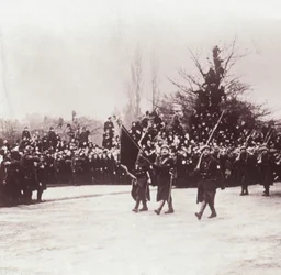 Retorno dos belgas a Liége, Bélgica, c1914-c1918