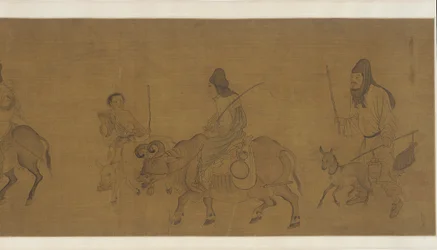 Voltando para casa após a colheita, possivelmente dinastia Ming, século XVII.