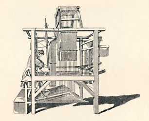 Tecelão da fita em seu tear, 1747, 1904