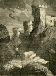 Richard I. Ferido no cerco do castelo de Chaluz, 1199, 1890.