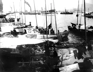 Barcos do rio, Saigon, 1900