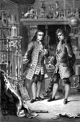 Robert Boyle, químico e físico anglo-irlandês e Denis Papin, físico francês, 1870