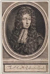 Robert Boyle, físico e químico irlandês, c 1680