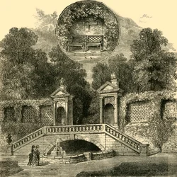 Rogers Seat e Inigo Jones Gateway, Holland House, c1876.