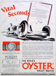 Anúncio de relógio de pulso Rolex Oyster, 1931