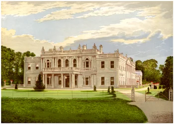 Rolleston Hall, Staffordshire, casa do Baronet Mosley, c1880