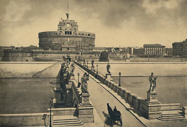 Roma - Ponte e Castelo de St. Angelo, 1910