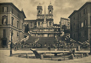 Roma - Igreja da Trinita dei Monti, 1910