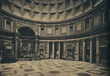 Roma - Interior do Panteão, agora igreja de S. Maria ad Martyres, 1910