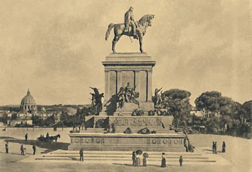 Roma - Janiculum Hill - Monumento a Garibaldi, por Emilio Gallori, 1895, 1910