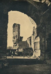 Roma - Restos dos banhos de Caracalla no caminho da Ápia, 1910